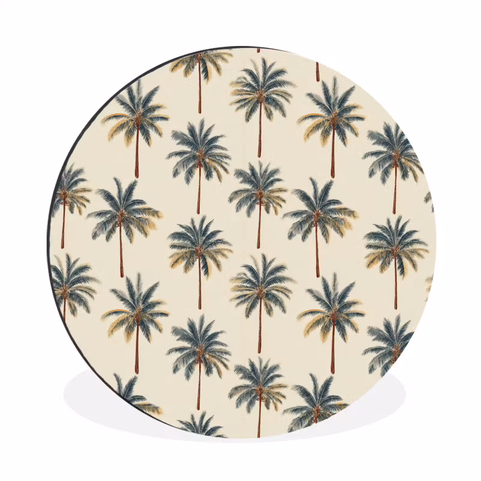 Wandcirkel - Aluminium - Palmbomen - Tropisch - Groen — 1
