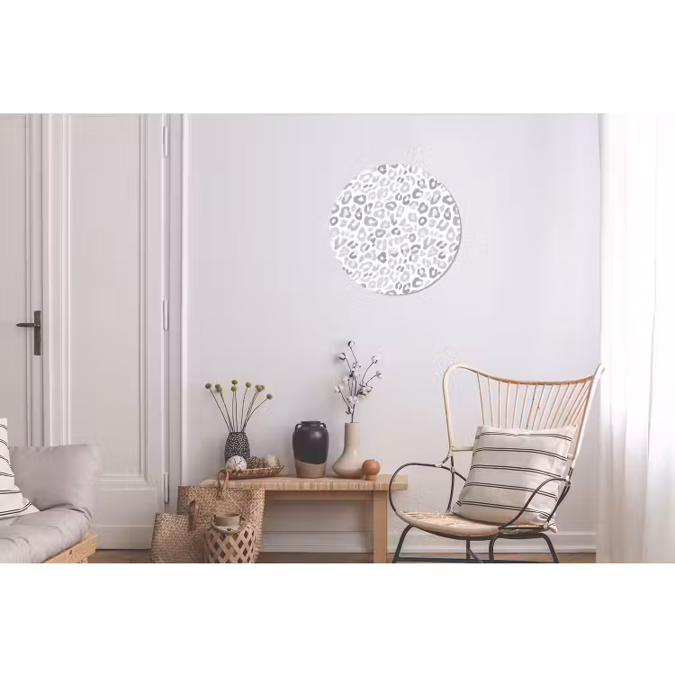 Wandcirkel - Aluminium - Luipaard - Motief - Grijs — 2