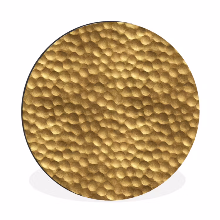 Wandcirkel - Aluminium - Metaal - Dynamisch - Goud — 1