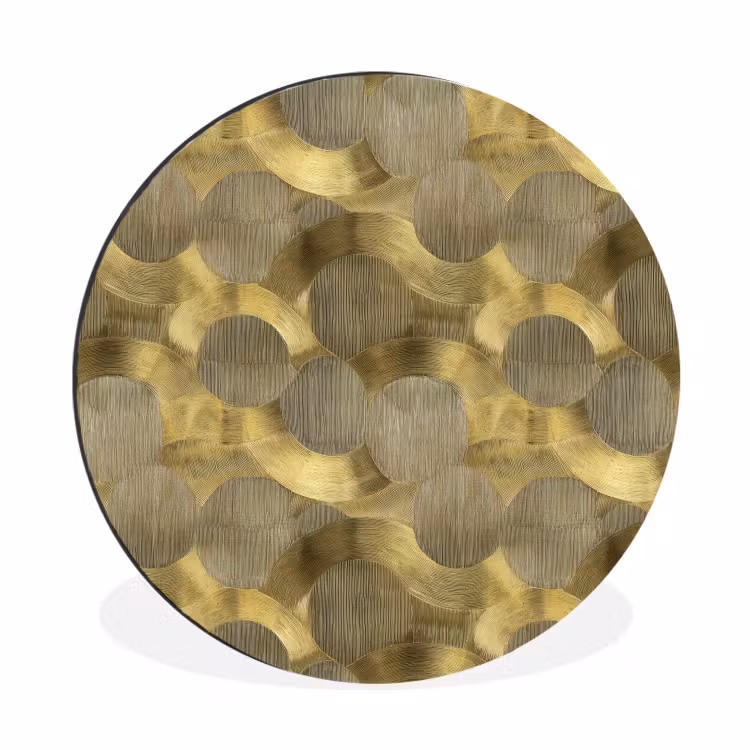 Wandcirkel - Aluminium - Modern - Geometrisch - Goud — 1