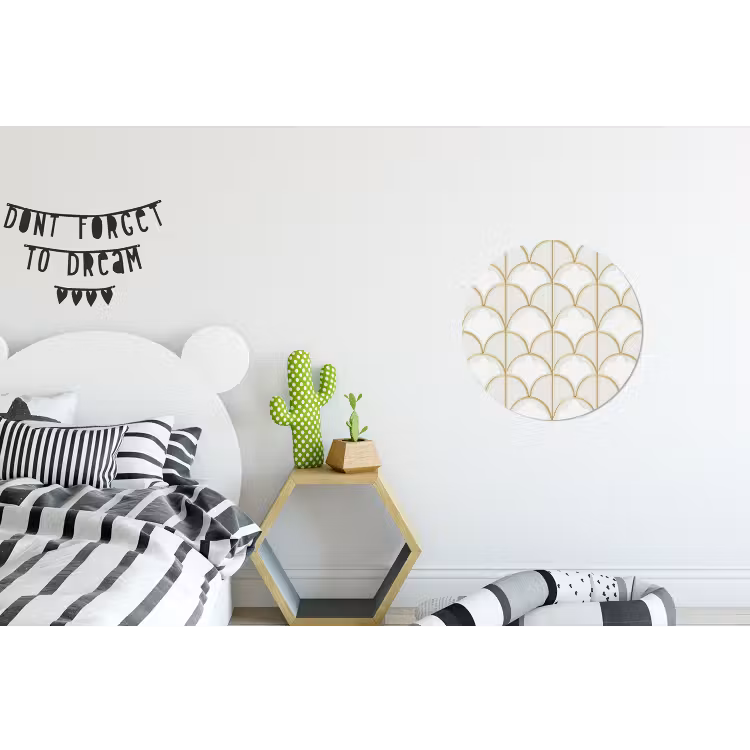 Wandcirkel - Aluminium - Mozaïek - Bogen - Goud — 5