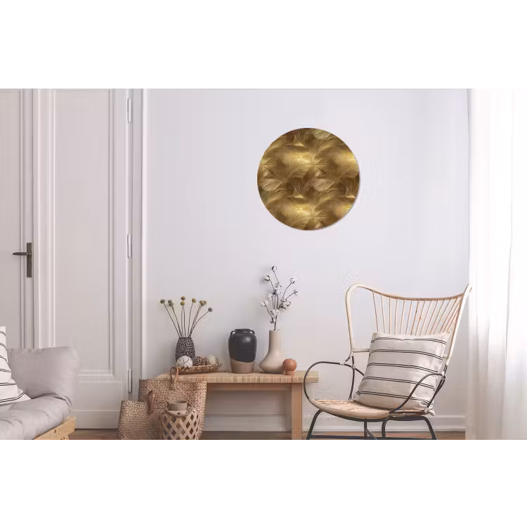 Wandcirkel - Aluminium - Palm - Waaier - Goud — 2