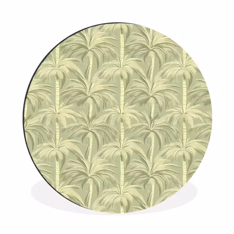 Wandcirkel - Aluminium - Palmwoud - Tropisch - Groen — 1