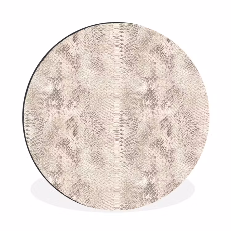 Wandcirkel - Aluminium - Slang - Patroon - Beige — 1