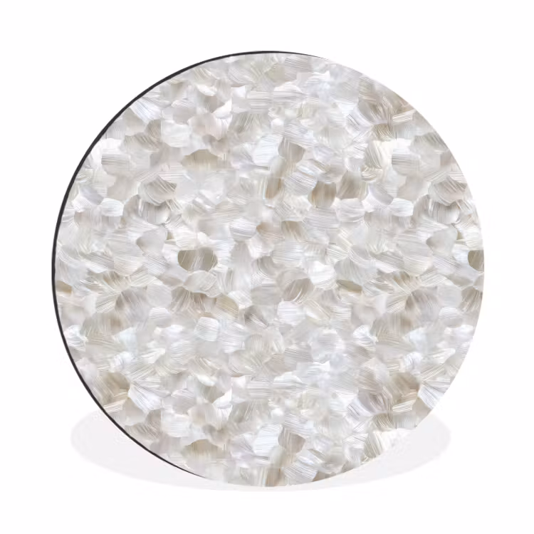 Wandcirkel - Aluminium - Wit - Penseelstreken - Reliëfeffect — 1