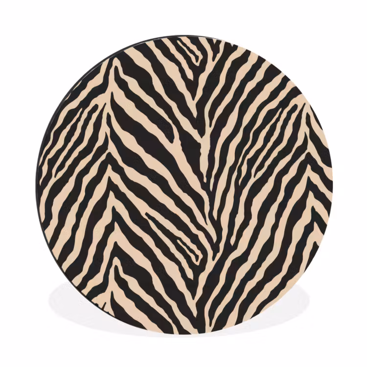 Wandcirkel - Aluminium - Zebra - Klassiek - Zwart — 1