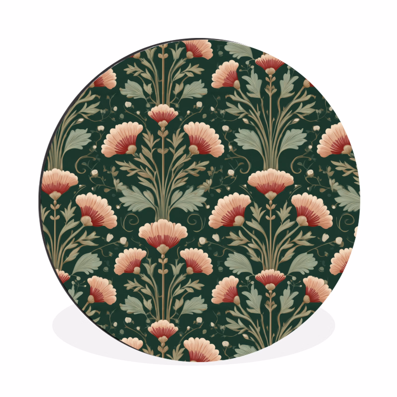 Wandcirkel - Aluminium - Patroon - Botanisch - Kleurrijk — 1