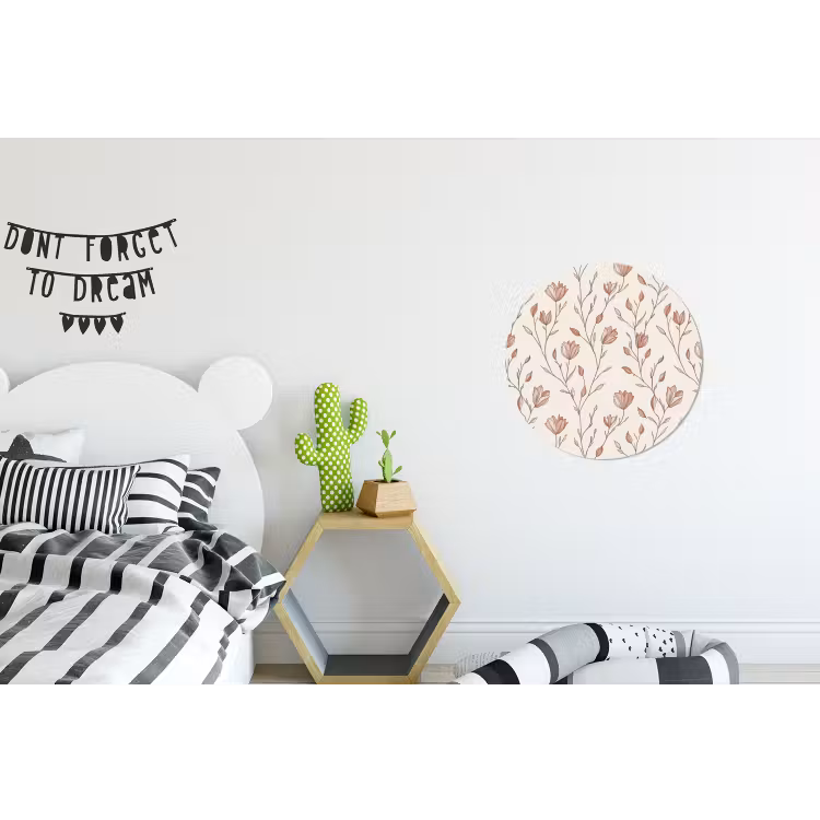 Wandcirkel - Aluminium - Patroon - Klassiek - Roze — 5
