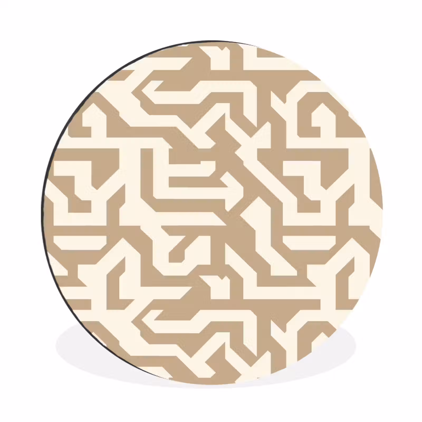 Wandcirkel - Aluminium - Modern - Abstract - Beige — 1