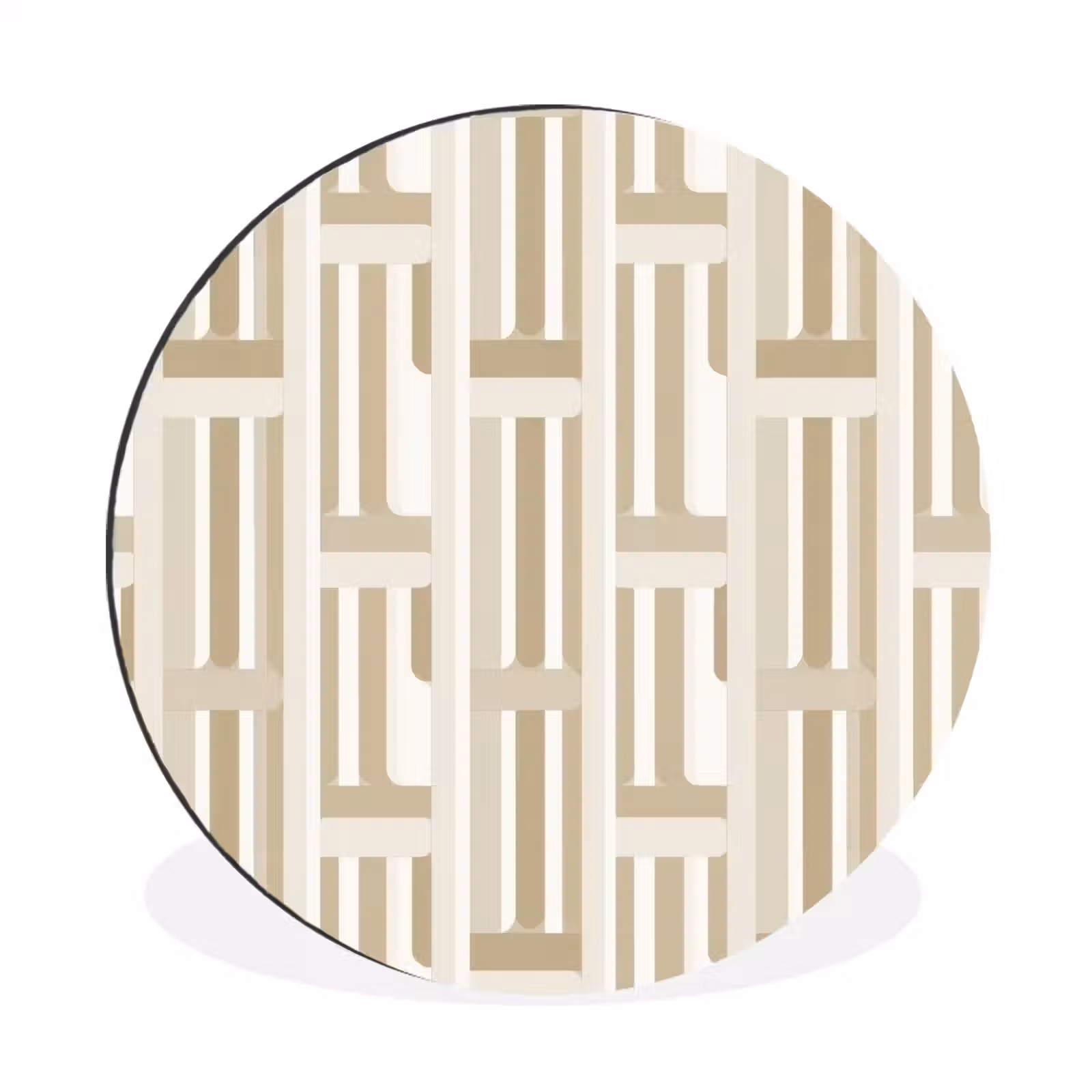 Wandcirkel - Aluminium - Modern - Geometrisch - Beige — 1
