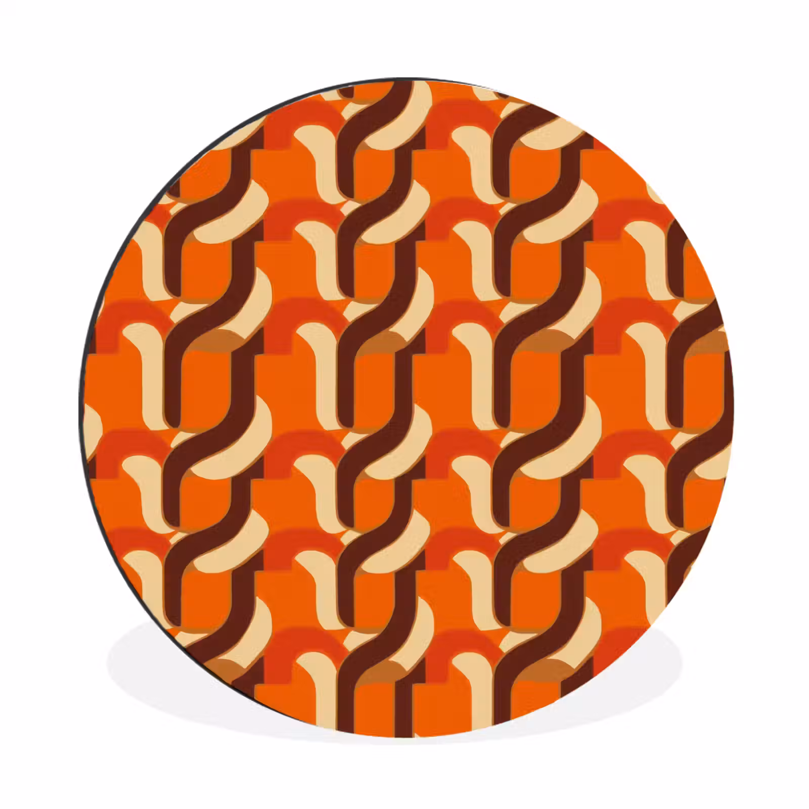 Wandcirkel - Aluminium - Retro - Modern - Kleurrijk — 1