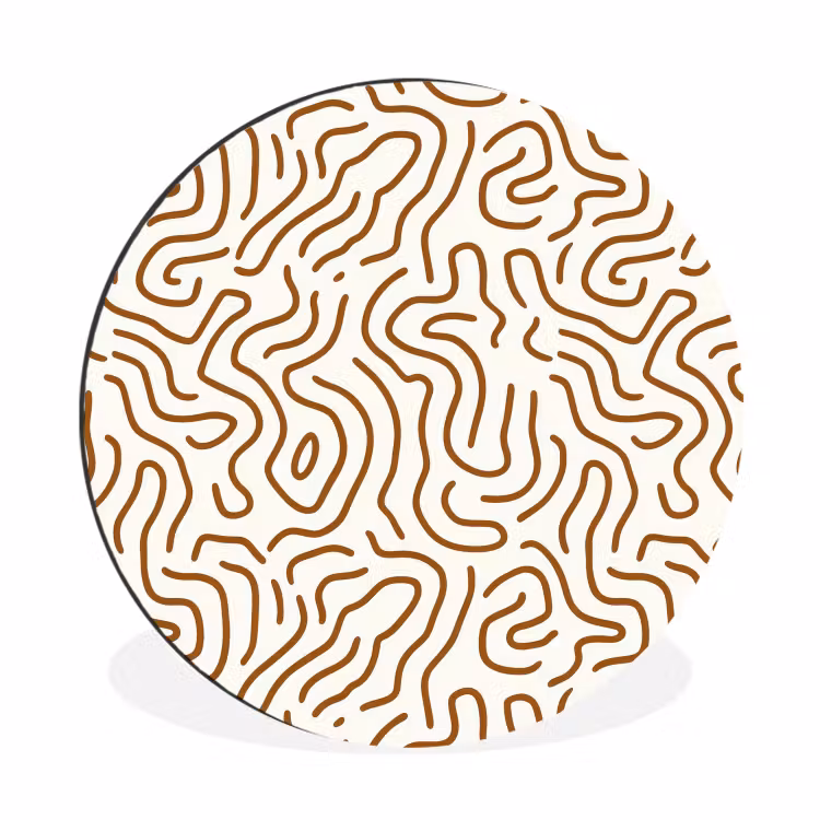 Wandcirkel - Aluminium - Minimalistisch - Patroon - Terracotta — 1
