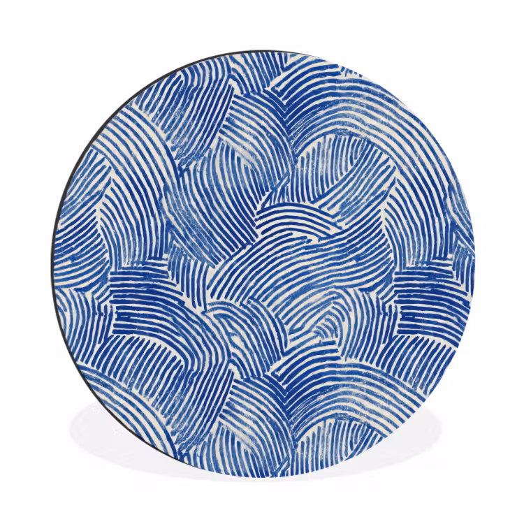 Wandcirkel - Aluminium - Modern - Abstract - Blauw — 1