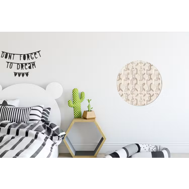 Wandcirkel - Aluminium - Motief - Abstract - Beige — 5