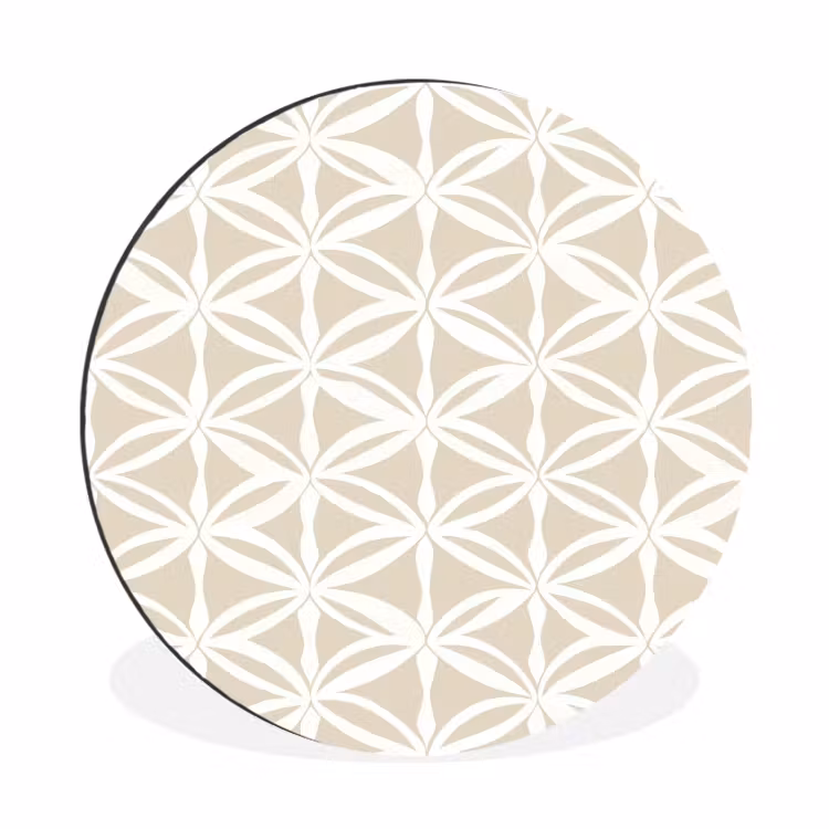 Wandcirkel - Aluminium - Motief - Modern - Beige — 1