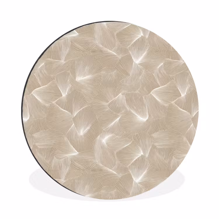 Wandcirkel - Aluminium - Organisch - Textuur - Beige — 1