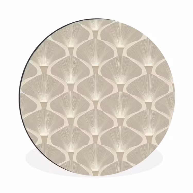 Wandcirkel - Aluminium - Paneel - Ginkgo - Zand — 1
