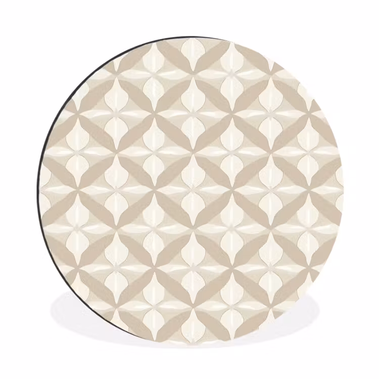 Wandcirkel - Aluminium - Patroon - Klassiek - Beige — 1