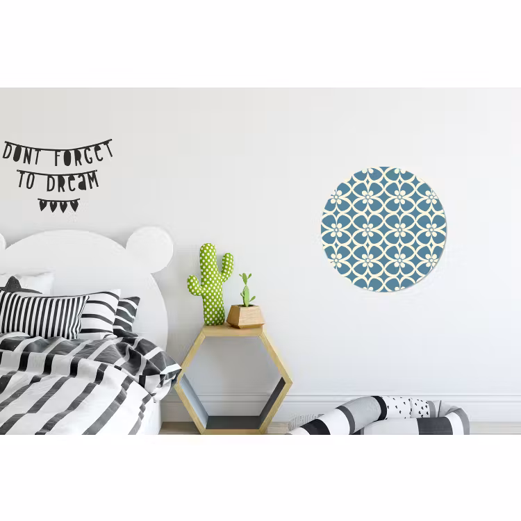 Wandcirkel - Aluminium - Patroon - Symmetrisch - Blauw — 5