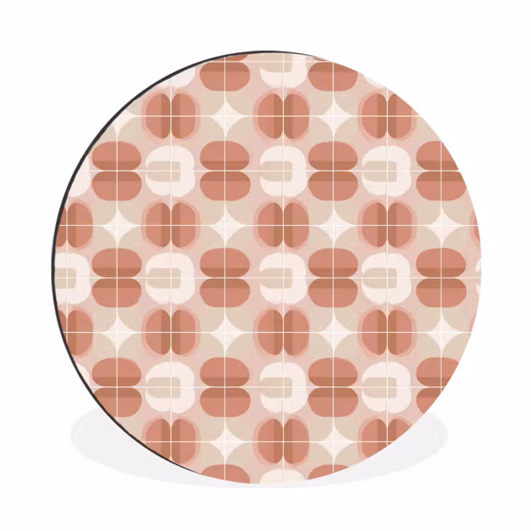 Wandcirkel - Aluminium - Retro - Klassiek - Roze — 1
