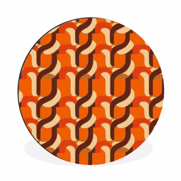 Wandcirkel - Aluminium - Retro - Modern - Kleurrijk — 1