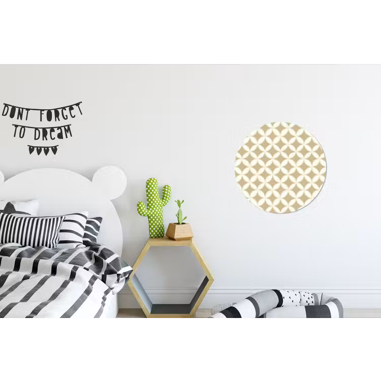 Wandcirkel - Aluminium - Symmetrisch - Motief - Beige — 5