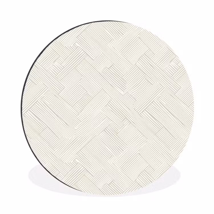 Wandcirkel - Aluminium - Textuur - Abstract - Beige — 1