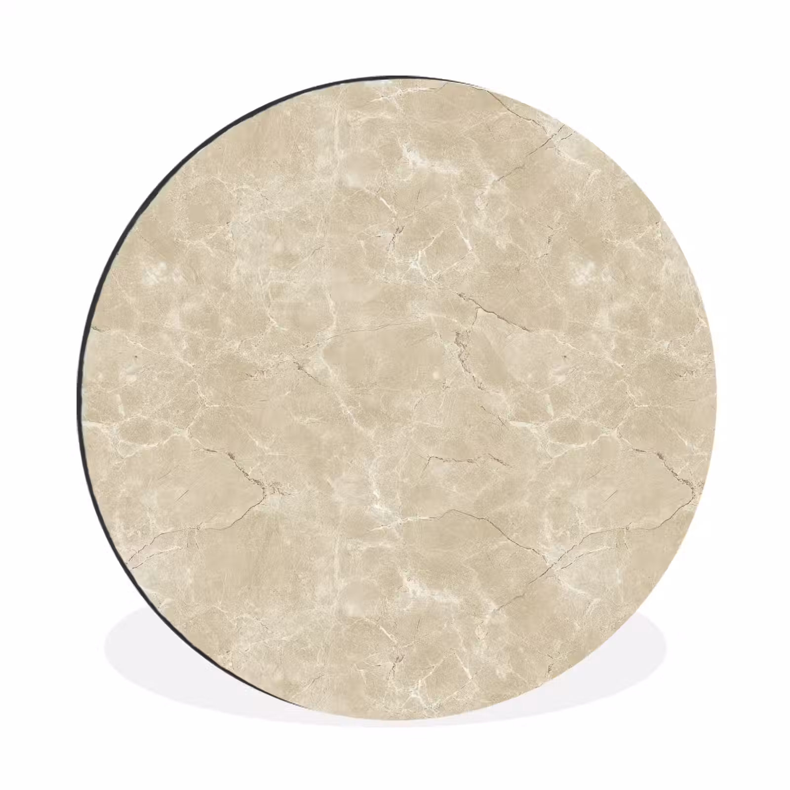 Wandcirkel - Aluminium - Lichtbeige - Marmer - Diffusie adering — 1