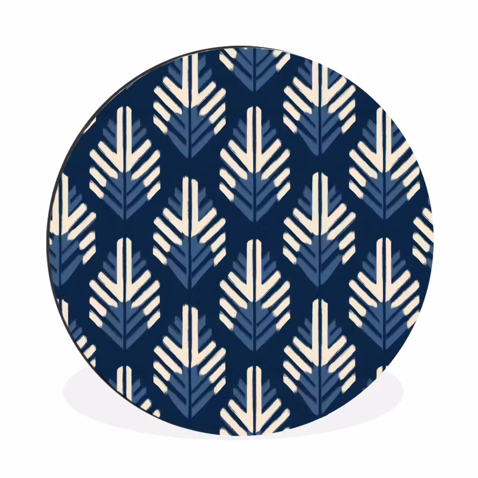 Wandcirkel - Aluminium - Modern - Patroon - Blauw — 1