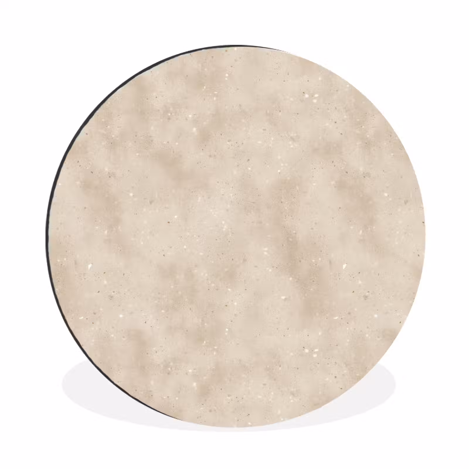 Wandcirkel - Aluminium - Structuur - Spikkels - Beige — 1