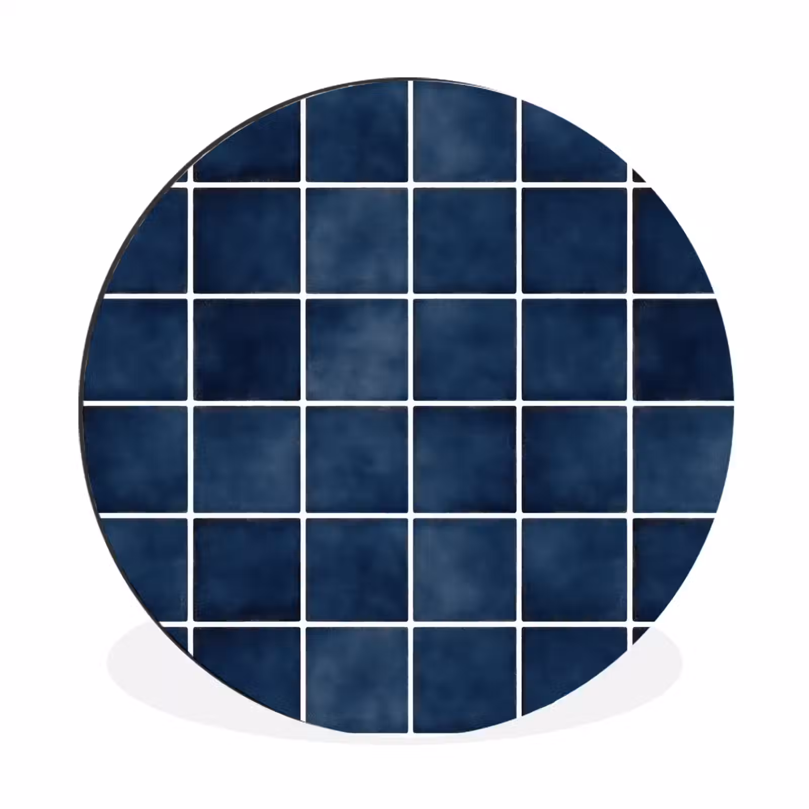 Wandcirkel - Aluminium - Tegel - Modern - Blauw — 1