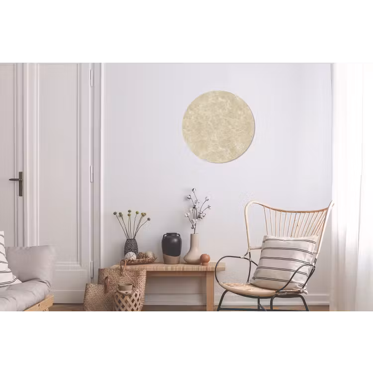 Wandcirkel - Aluminium - Lichtbeige - Marmer - Diffusie adering — 2