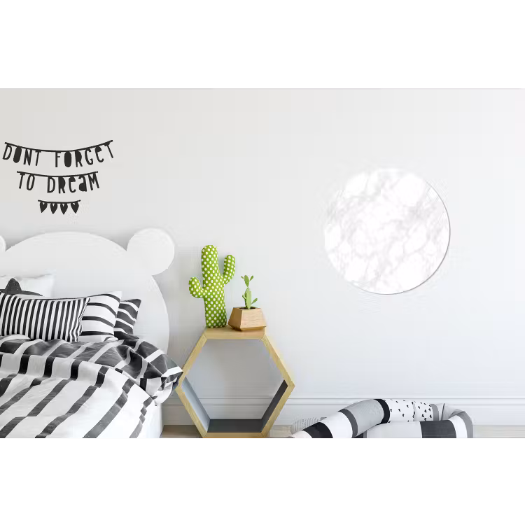Wandcirkel - Aluminium - Minimalistisch - Wit - Grijze aders — 5