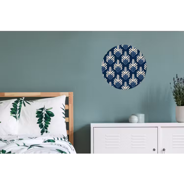 Wandcirkel - Aluminium - Modern - Patroon - Blauw — 4