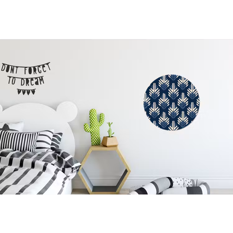 Wandcirkel - Aluminium - Modern - Patroon - Blauw — 5