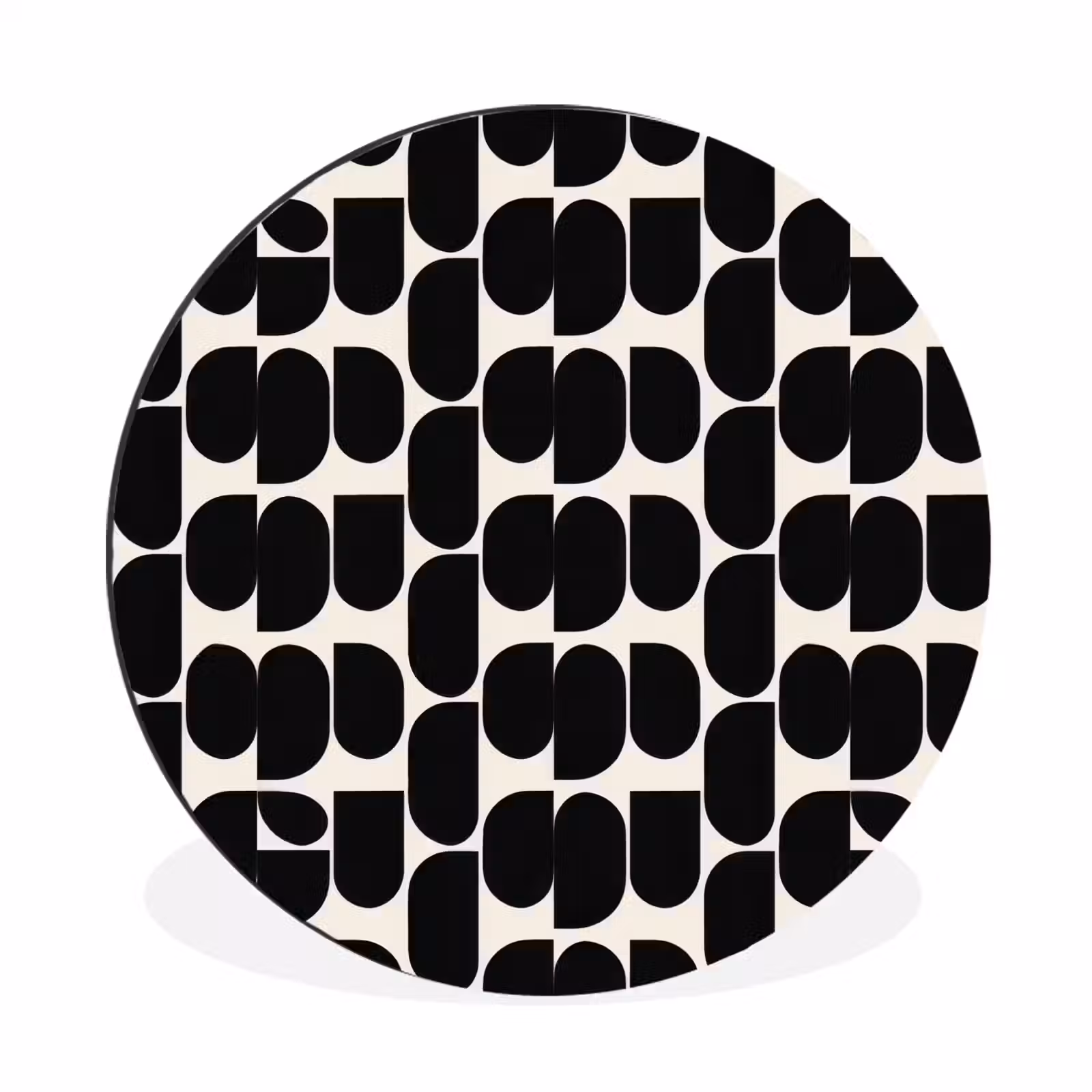 Wandcirkel - Aluminium - Modern - Patroon - Zwart — 1