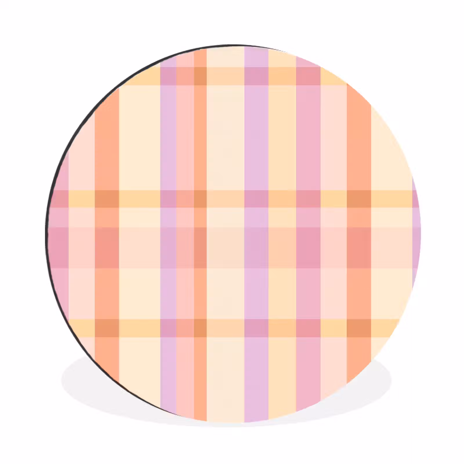 Wandcirkel - Aluminium - Pastel - uitpatroon - Geometrisch — 1
