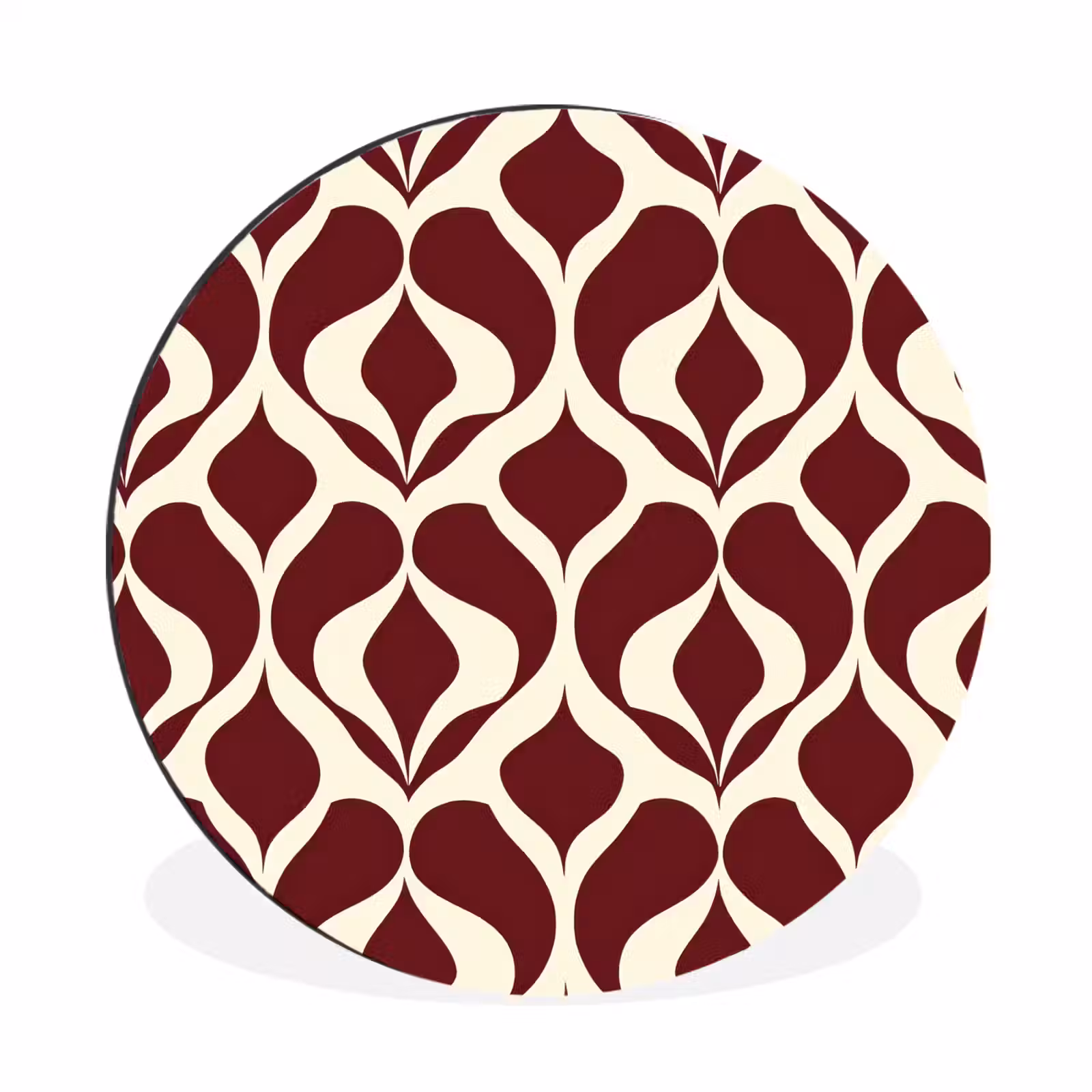 Wandcirkel - Aluminium - Rood - Druppelpatroon - Grafisch — 1