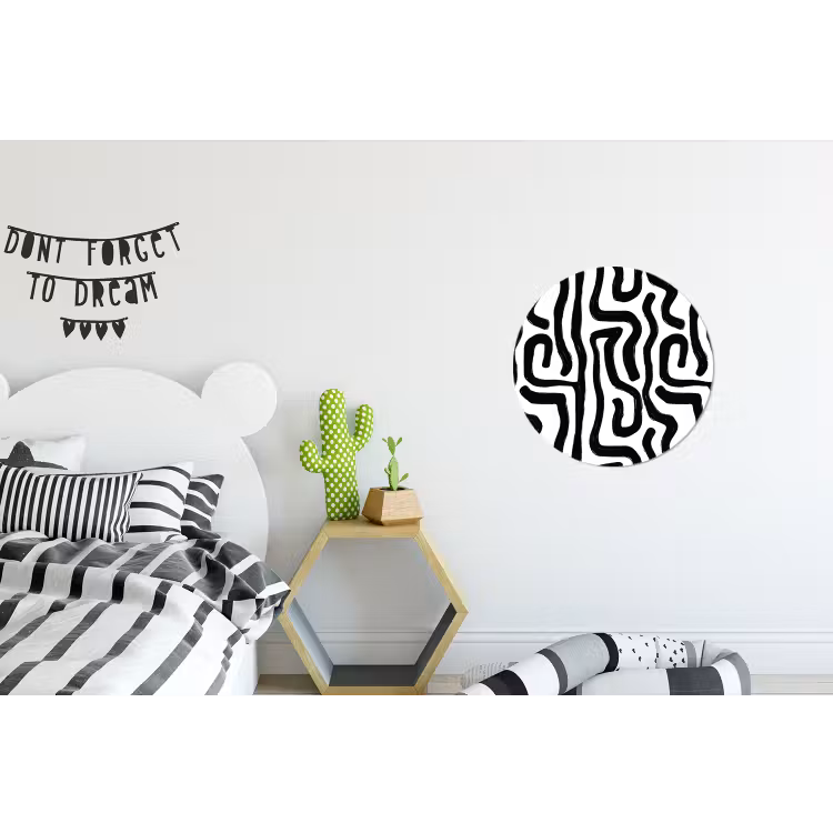 Wandcirkel - Aluminium - Modern - Lijnen - Zwart — 5