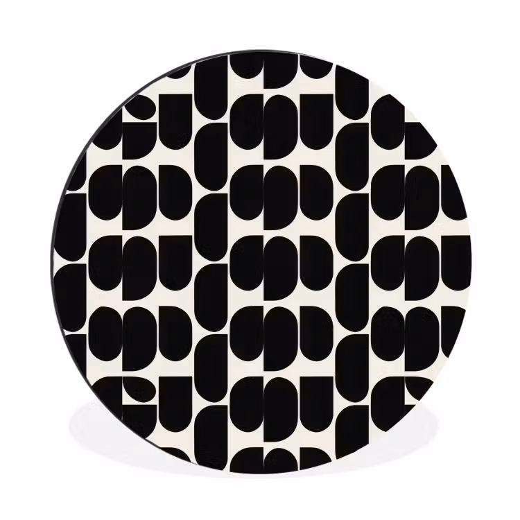 Wandcirkel - Aluminium - Modern - Patroon - Zwart — 1