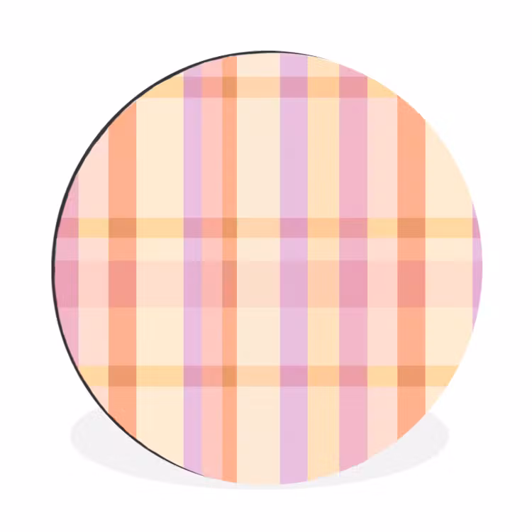 Wandcirkel - Aluminium - Pastel - uitpatroon - Geometrisch — 1
