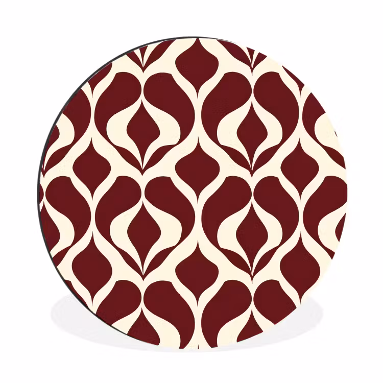 Wandcirkel - Aluminium - Rood - Druppelpatroon - Grafisch — 1