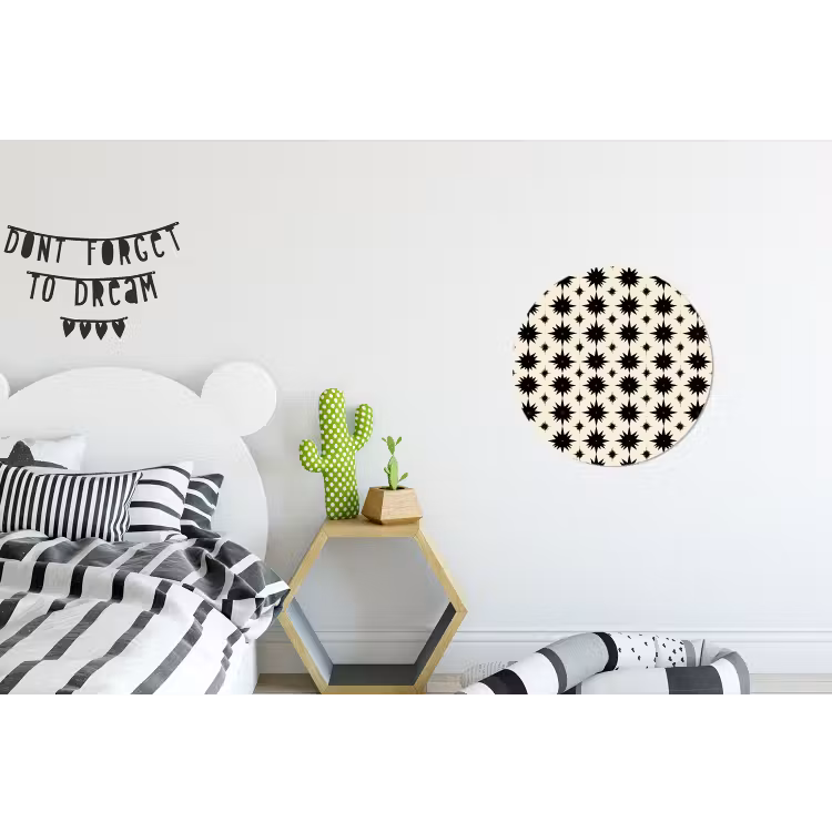 Wandcirkel - Aluminium - Stervormen - Geometrisch - Zwart — 5