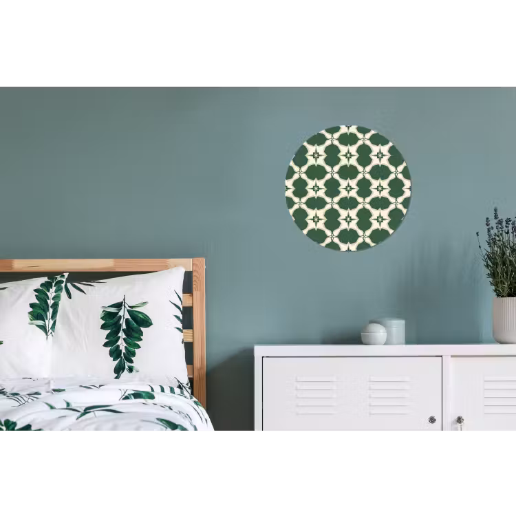 Wandcirkel - Aluminium - Tegel - Klassiek - Groen — 4