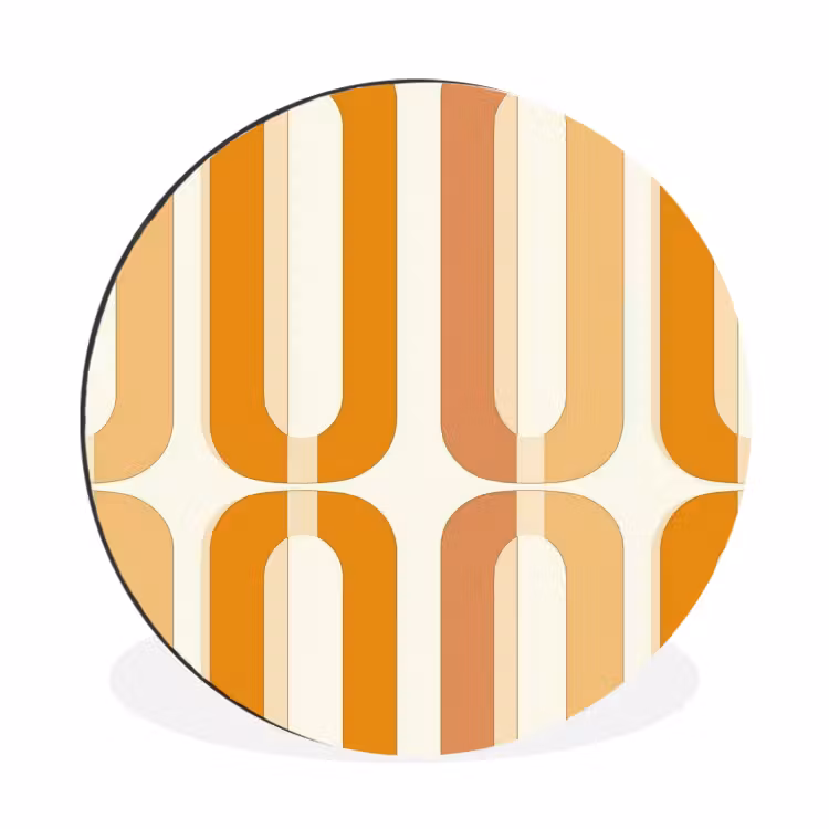 Wandcirkel - Aluminium - U-vorm - Retro - Oranje — 1