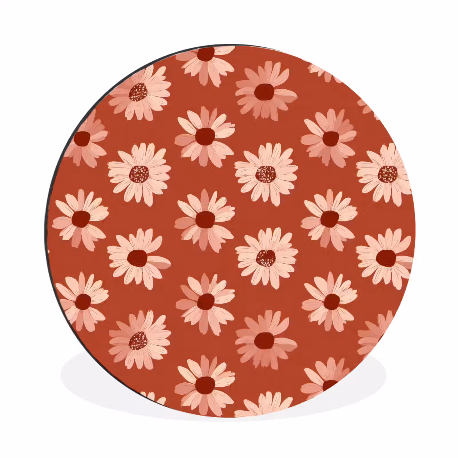 Wandcirkel - Aluminium - Madelief - Retro - Terracotta — 1