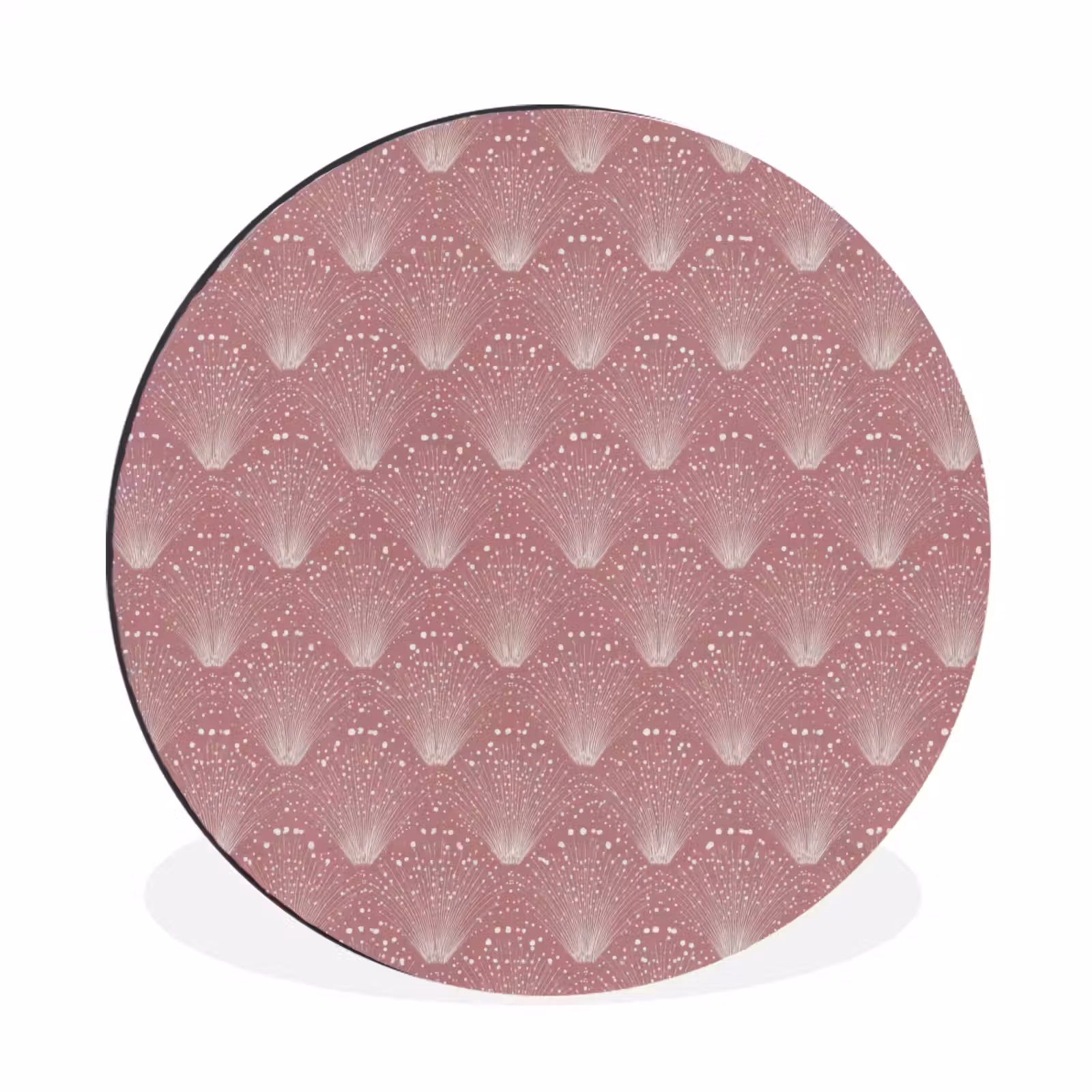 Wandcirkel - Aluminium - Trendy - Patroon - Roze — 1