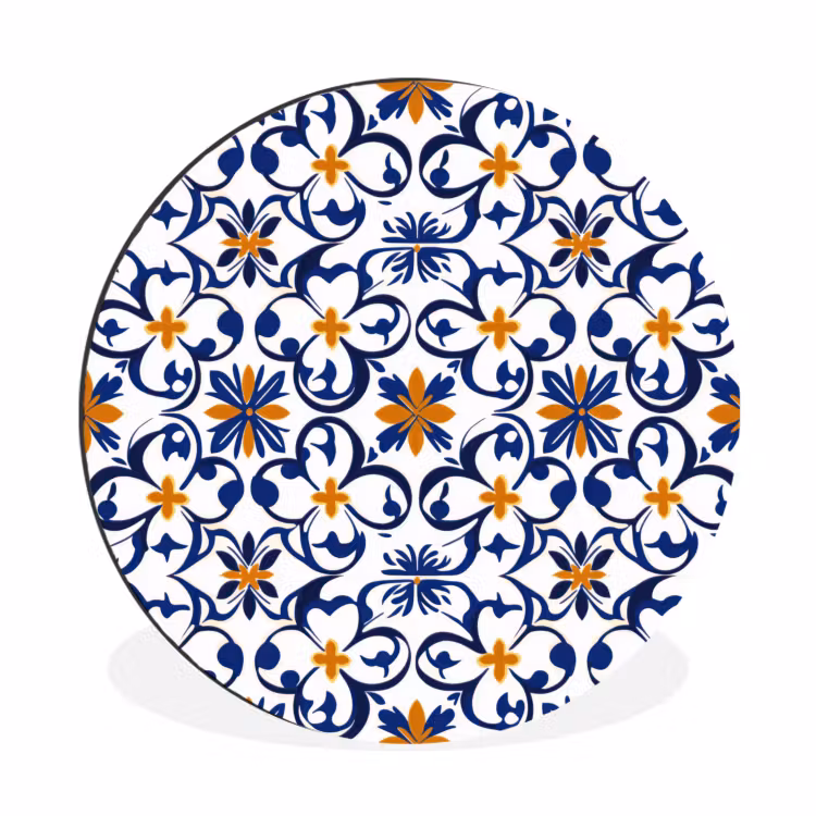 Wandcirkel - Aluminium - Patroon - Modern - Kleurrijk — 1