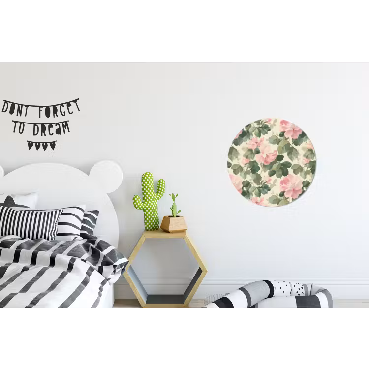 Wandcirkel - Aluminium - Rozen - Botanisch - Roze — 5