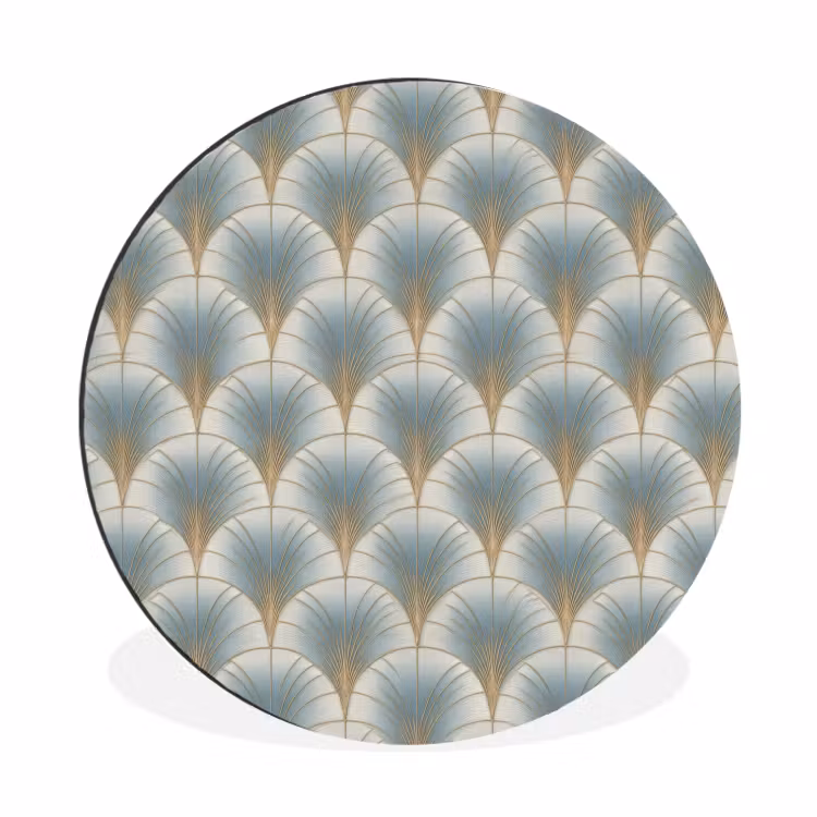 Wandcirkel - Aluminium - Waaier - Klassiek - Blauw — 1